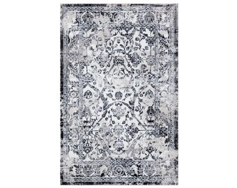 Modern Abstract Area Rug | Beige Gray Taupe Off White | Soft High Pile Carpet | Durable No Shedding | Boho Living Room Bedroom Decor