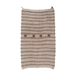 Hemp Bouquet Handwoven Vintage Hemp Rug, 9&#39;6&quot; x 5&#39;7&quot;