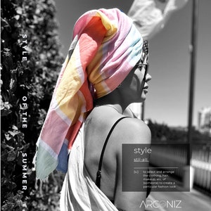 Extra Large Turkish Cotton Beach Towel - Eco-Friendly, Quick-Dry, Sand-Free, Oversized 38x71&quot; - Perfect for Travel, Pool and Spa