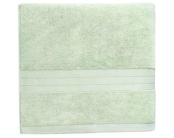Turkish Cotton Luxury Bath Towel | Sage Green Spa Towel | 100% Soft Absorbent Cotton | Quick Dry Large 30x56 | Premium Bathroom Decor