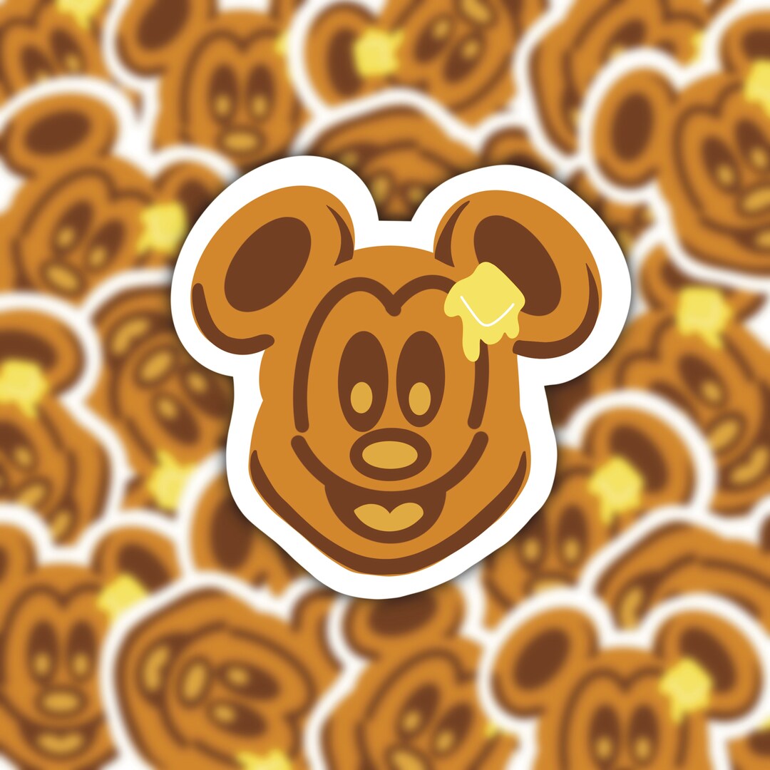 Mickey Waffle Sticker Mickey Inspired Waffle Sticker Disney Inspired Sticker Disney Shaped ...