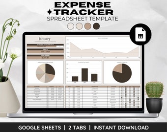 Google Sheets Expense Tracker Spreadsheet Template Digital Finance ...