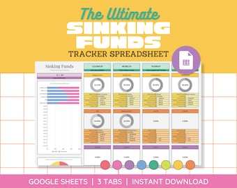 Sinking Funds Tracker: Google Sheets Budget Template (Digital Download)
