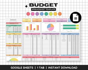 Budget Spreadsheet Template: Income, Savings, Expenses (Google Sheet)