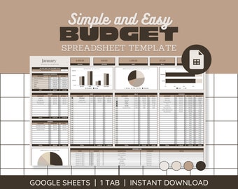 Monthly Budget Spreadsheet Google Sheets, Paycheck Budget, Biweekly Budget, Income Expense Bills Subscriptions Tracker, Finance Digital Plan