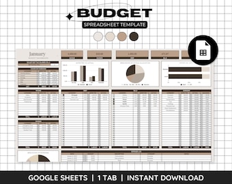 Budget Spreadsheet Template: Weekly/Bi-Weekly/Monthly (Google Sheets)