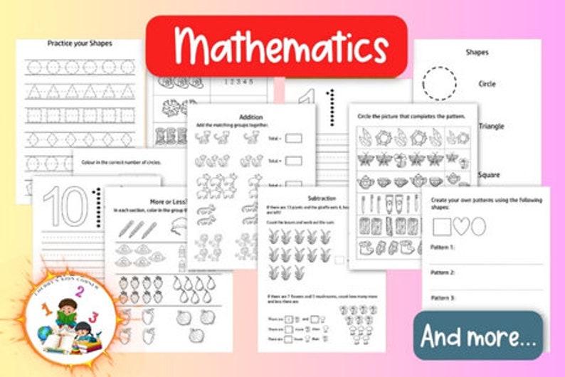 Kindergarten & Preschool Bundle – 1,200+ Printable Worksheets for Early ...