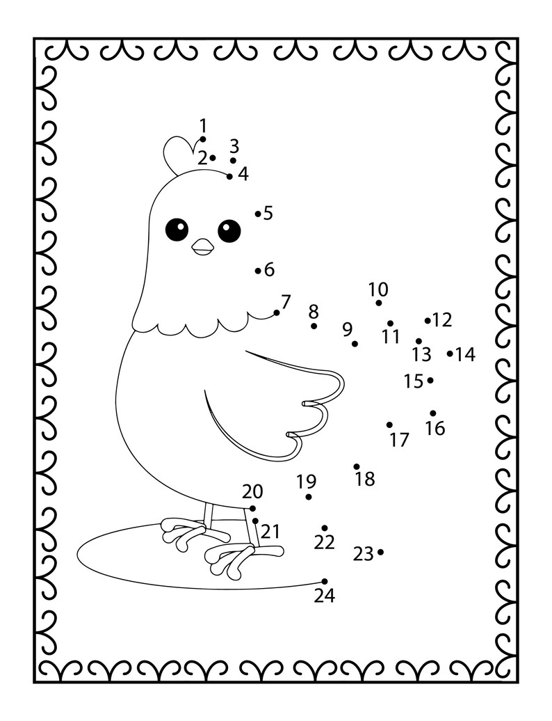 Farm Animals Dot to Dot Printable for Kids – 23 Connect the Dots Pages ...