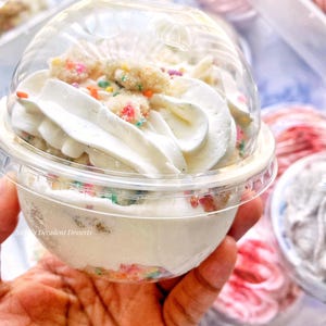 Birthday Cake Cups Digital Recipe, Printable PDF Vanilla Sprinkle Cake Dessert recipe