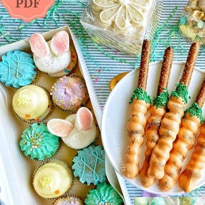 Spring Desserts Collection Digital Recipes, Printable PDF Cupcake, Cake Pop Easter Dessert recipes