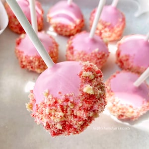 The Best Strawberry Shortcake Cake Pops Digital Recipe, Printable PDF Strawberry Dessert recipe