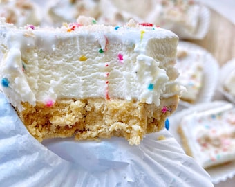 NO BAKE Birthday Cheesecake Bars Recipe