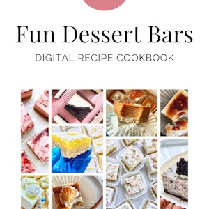 The BEST 10 Easy Dessert Bars Digital Recipe Cookbook, Printable PDF Cheesecake Bars recipes