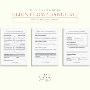Vorlage für die Nachsorge von Botox und Fillern (Canva), Einverständniserklärungen für medizinische Spas, PDF-Nachsorgekarten für ästhetische Behandlungen, Anweisungen vor der Behandlung von Lippenfillern