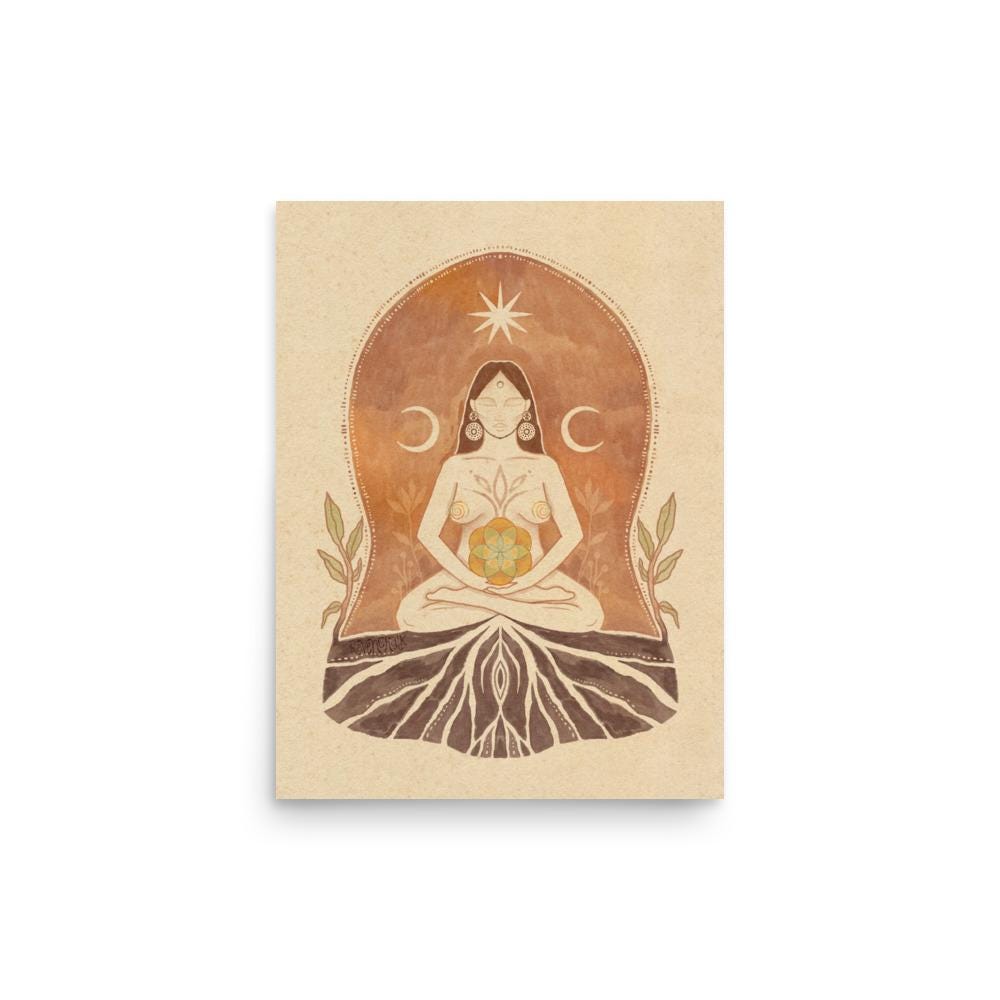 Sacred Art for Alter Decor Spiritual Art Room Decor Goddess Poster ...