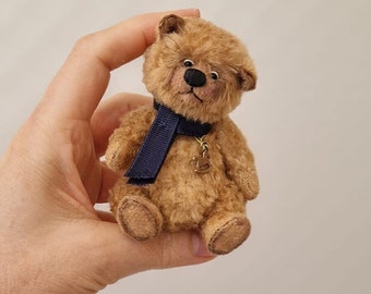 Handgefertigter Bär, Künstlerbär, Künstlerteddybär, Größe 11 cm, Geschenk, Muttertagsgeschenk, Teddybär