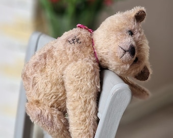 Ours en peluche d'artiste fabriqué à la main, taille 16,9 43 cm, peluches, nounours OOAK, cadeau de fête des mères, style vintage, ours en mohair, ours traditionnel