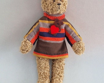Personalised Sweater for Teddy Bear and Bunny, Clothes for Teddy, Jumper for dolls, doll accessories, Teddy Bear accessories, Outfit, Gift.