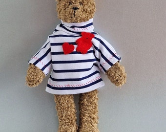 Personalised Sweater for Teddy Bear and Bunny, Clothes for Teddy, Jumper for dolls, doll accessories, Teddy Bear accessories, Outfit, Gift.