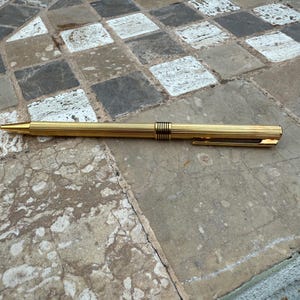 Vintage ottime condizioni Penna Aurora Marco Polo a sfera Metallo dorato, senza scatola