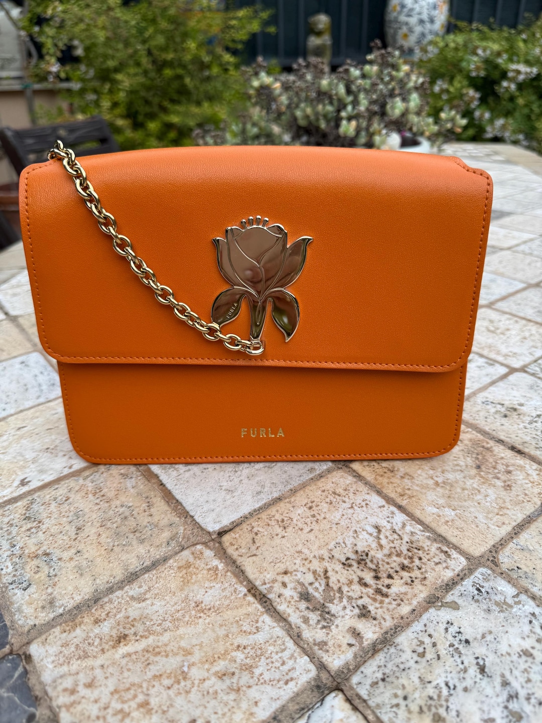 Furla Tuberosa Orange Crossbody Bag - Italian Fashion - Etsy