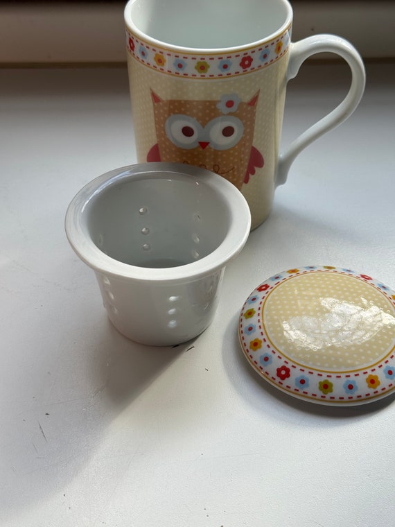 Vixar Tazza colorata con disegno dipinto a mano, motivo: volpe della fauna selvatica britannica, idea regalo per compleanno, lavoro, ufficio, Natale, tè, caffè (rosa