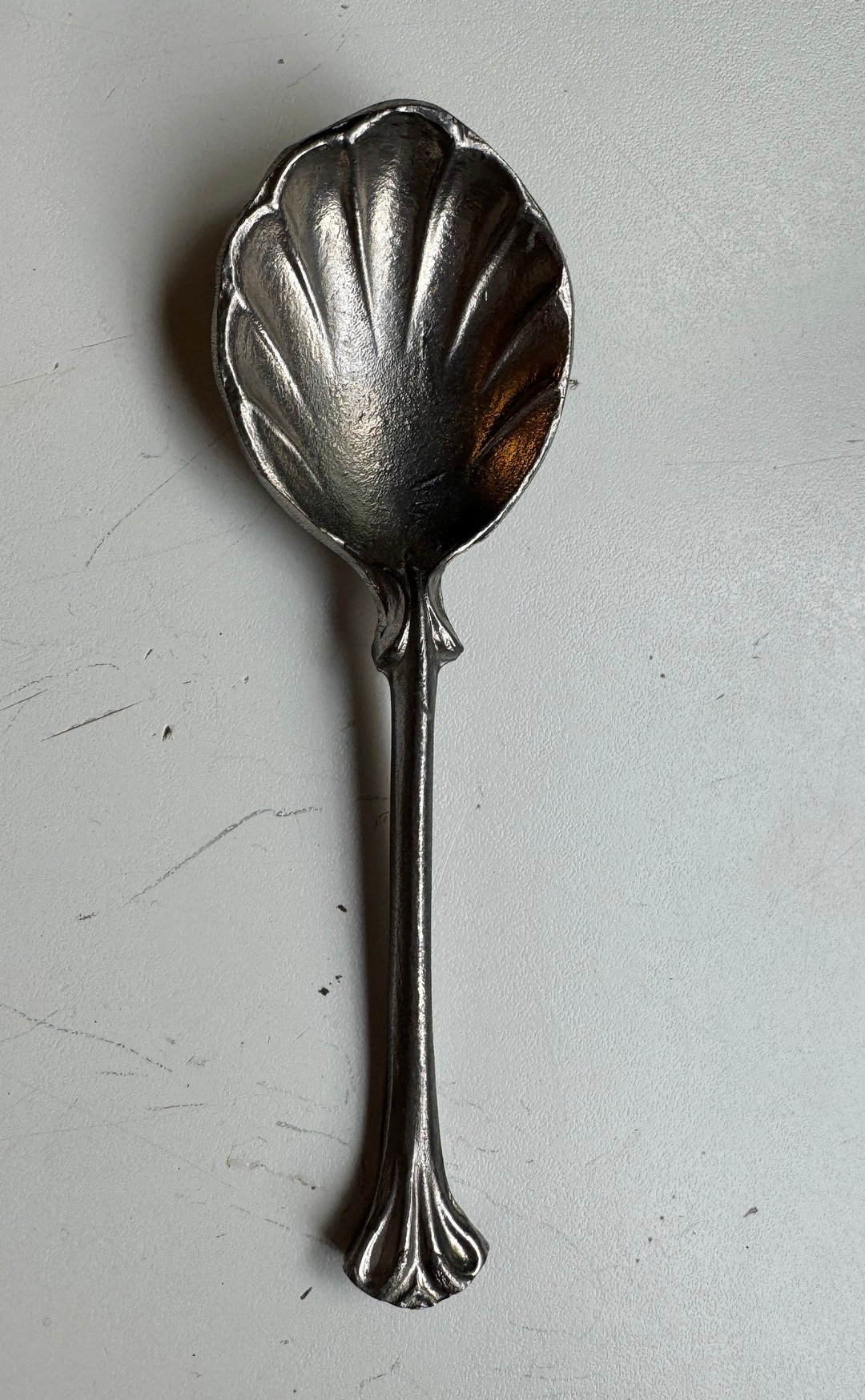 Vintage Pewter Spoon for Serving. Italian Marked PELTRO on Etsy