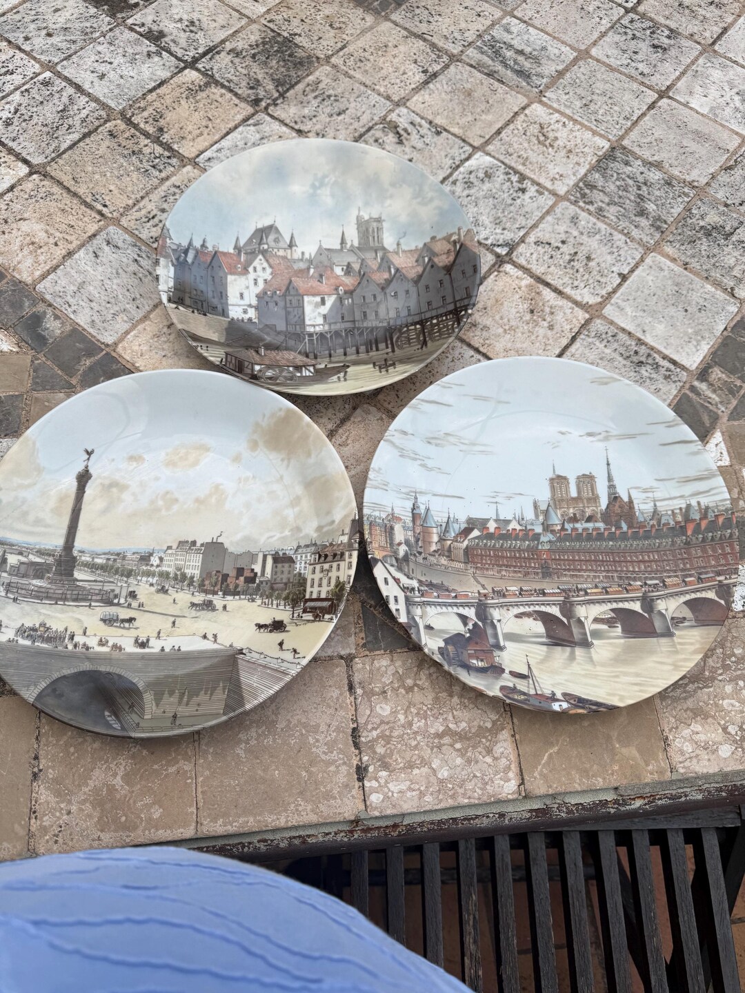 Vintage Porcelain De Paris Plates, Bridges of Paris Collection Set - Etsy