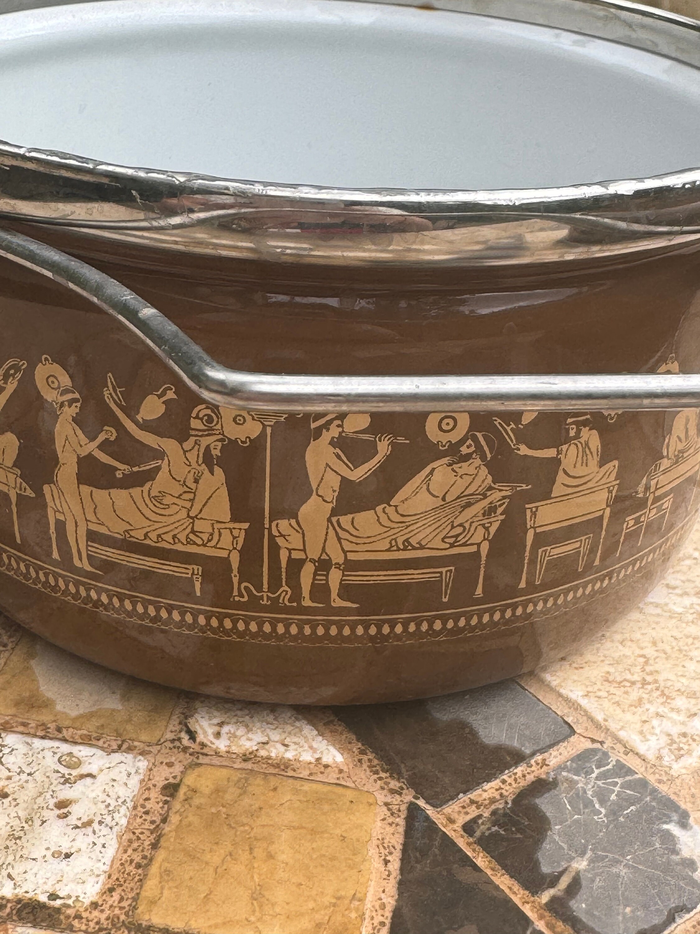 Vintage SILTAL Pots, Ancient Rome Decor, Brown & Yellow (no Lids) - Etsy