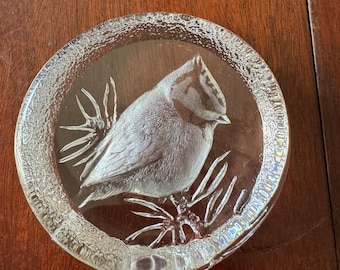 Crystal paperweight Mats Jonasson Cardinal - universal gift