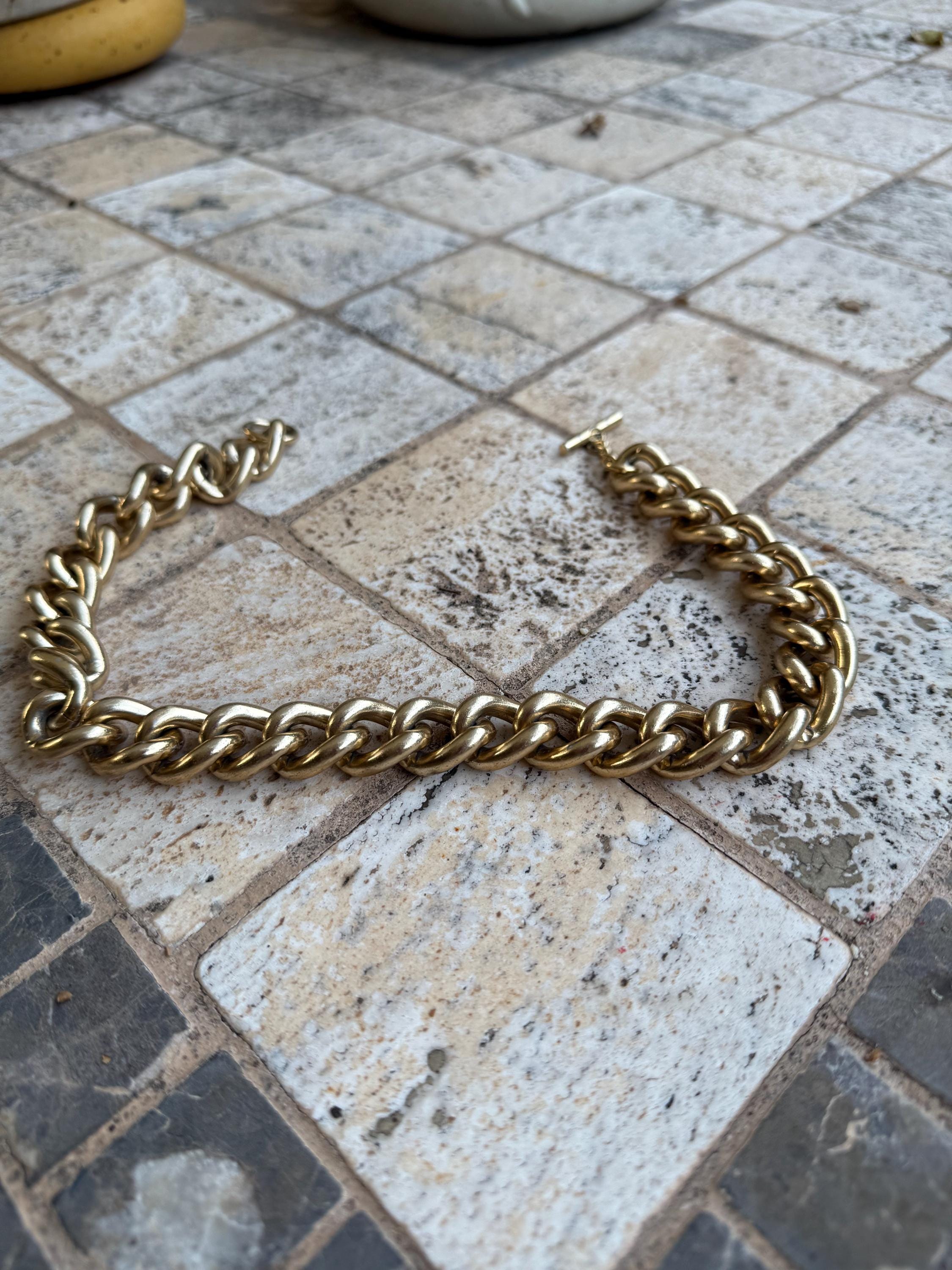 Vintage Gold Chunky Chain Choker Necklace: Punk Big Chain - Etsy, image size:2250x3000