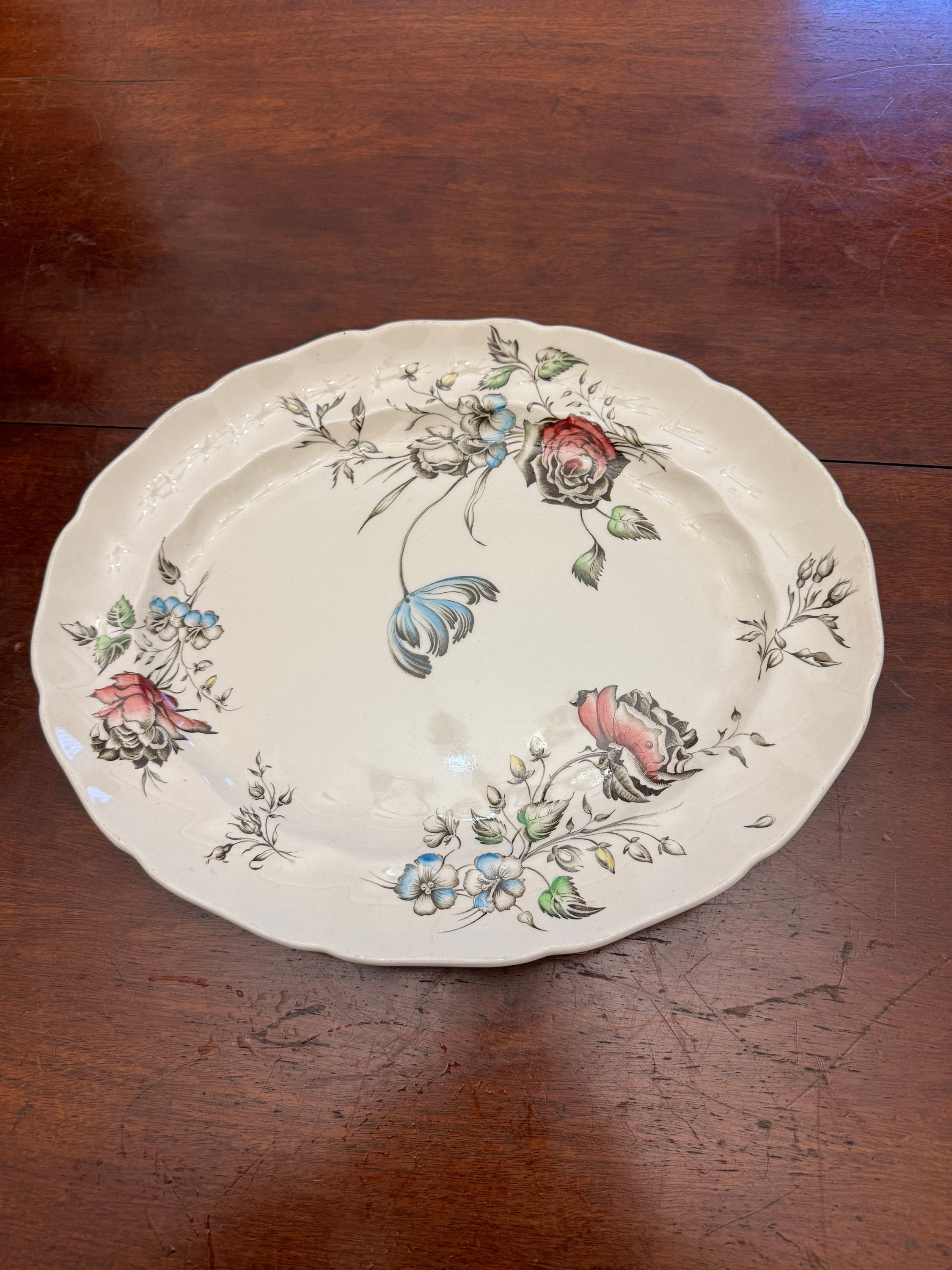 Vintage Johnson Bros Oval Platter, A Day in June Floral Design - Etsy