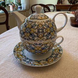 King Porcellana Tea Set, Amalfi Coast Decor, Italian Porcelain