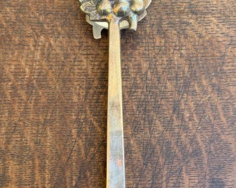 Srebrne szczypce do cukru, winogron i wina, uchwyt duży 6 cali, rzadkie akcesoria barmańskie