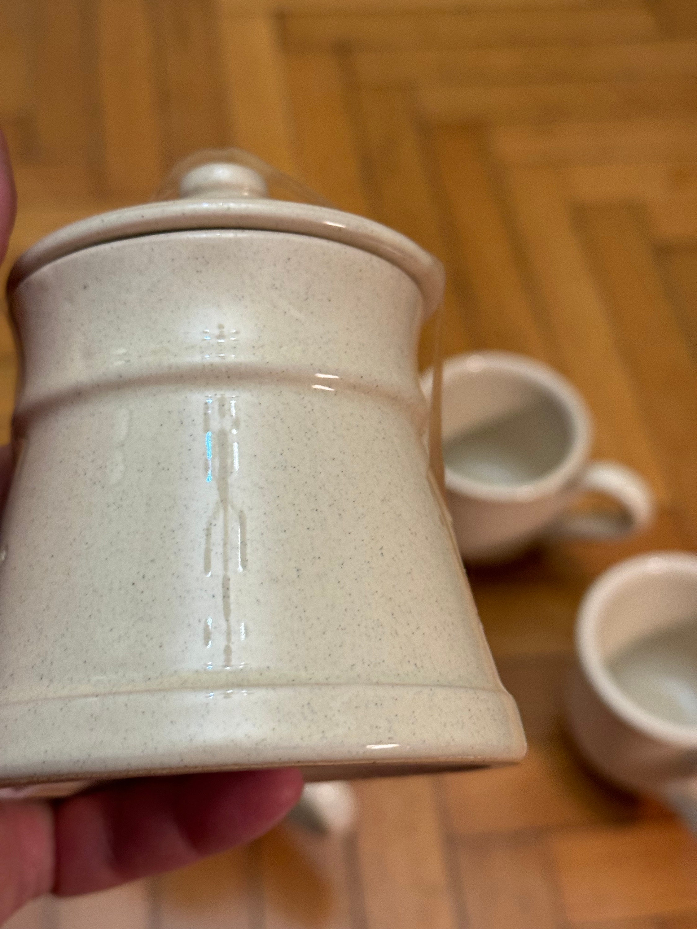 Vintage Mamma Ro 4 Cups With Sugar Bowl. Color Beige. 4 Tazze Mamma Ro ...