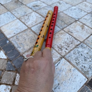 Vintage Italian Handmade Cane Flutes, Ethnic Instruments