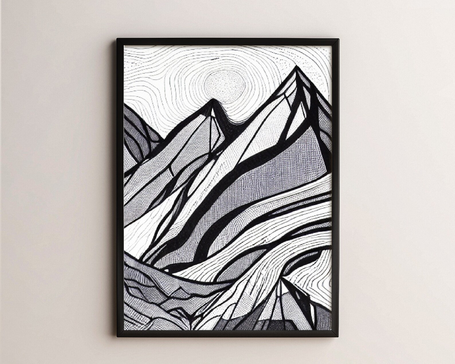 Buy Mountain Range Wall Art Print Home Decor Abstract Wall Online in