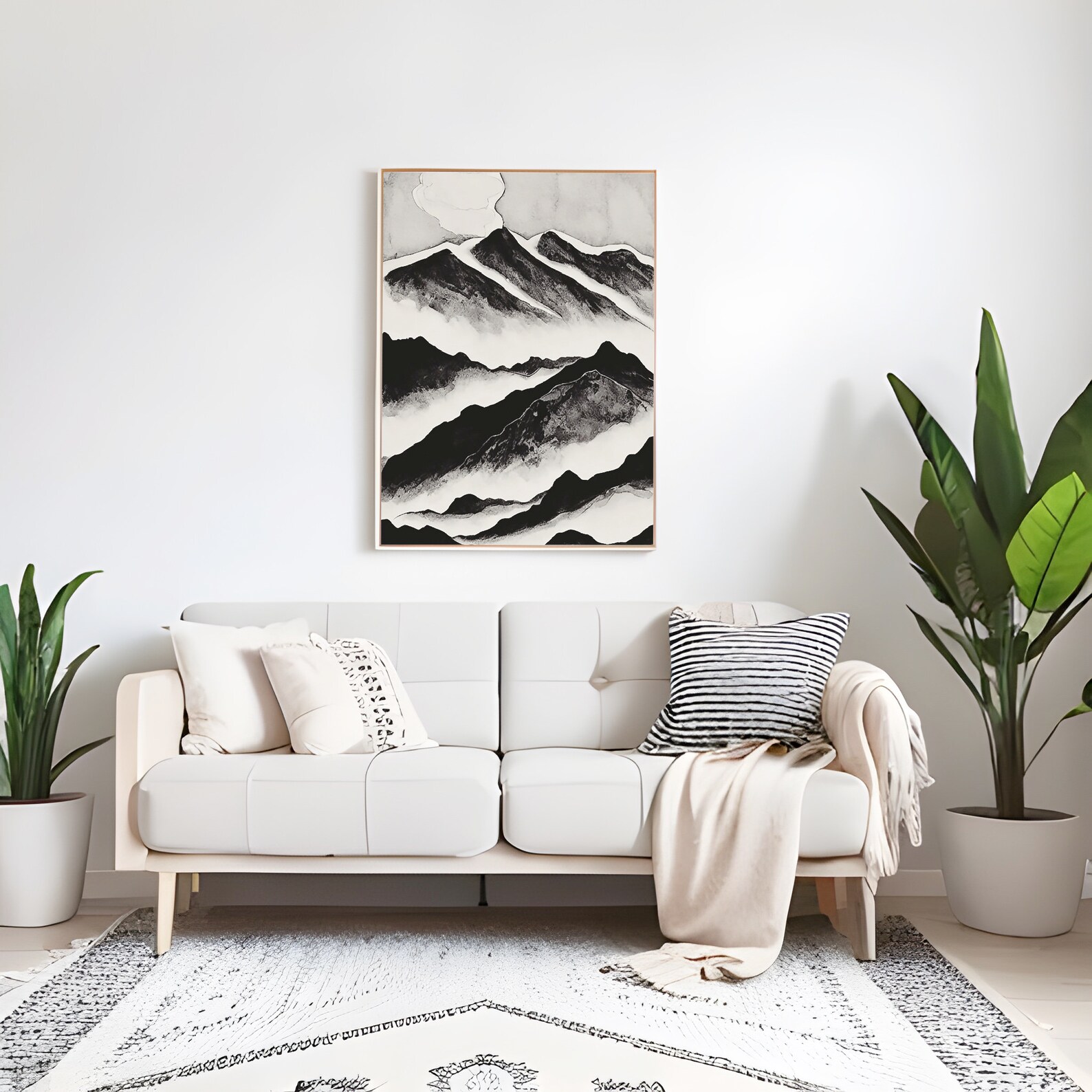Buy Mountain Range Wall Art Print Home Decor Abstract Wall Online in