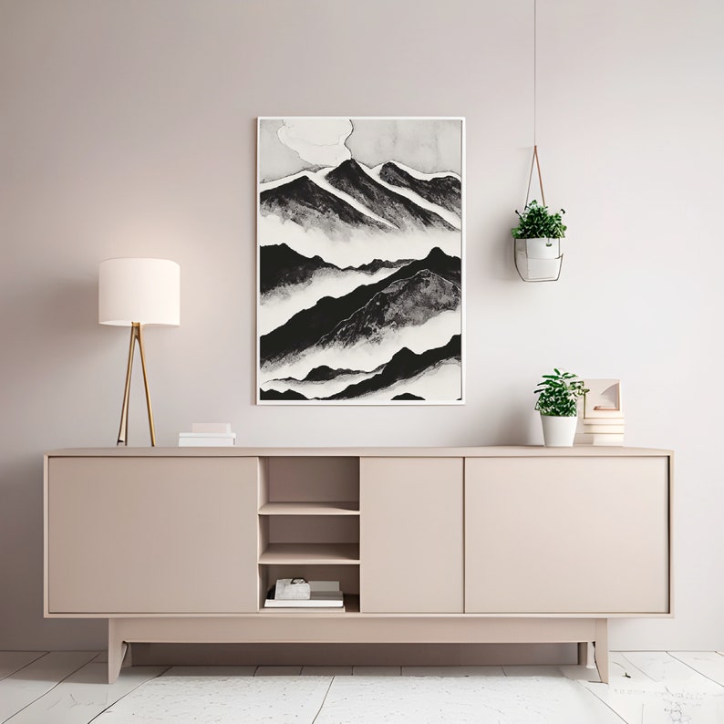 Buy Mountain Range Wall Art Print Home Decor Abstract Wall Online in