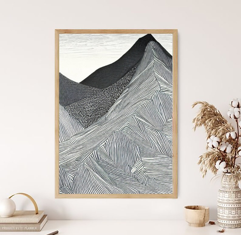 Buy Mountain Range Wall Art Print Home Decor Abstract Wall Online in