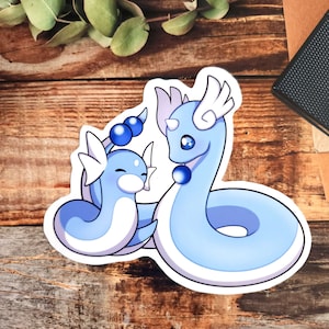 Adesivo in vinile lucido Kawaii Pokémon - Adesivi - Pokémon - Dratini - Dragonair
