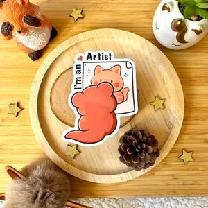 Schattige glanzende vinylsticker otter - Stickers - Otter