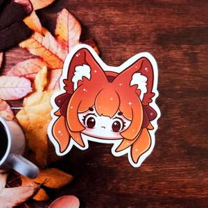 Adesivo in vinile Kawaii Chibi Girl - Adesivi - Chibi - Cute Chibi Fox Girl - Adesivi Chibi