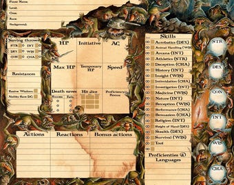 Fiche de personnage personnalisée - Gobelin