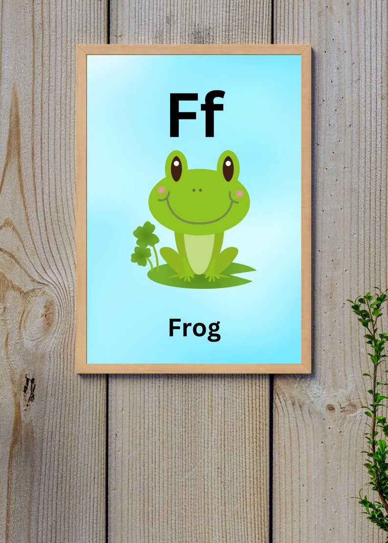 Animal Alphabet Card Set Alphabet Flash Cards Abc Nursery Wall Cards