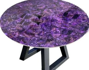 Amethyst Edelstein Couchtisch Tischplatten Crystal Healing Counter Bar Schreibtisch Luxus Living Home Möbel Dekore