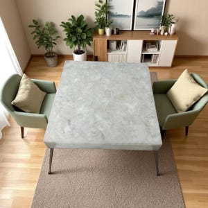 White Quartz Agate Slab: Handmade Stone Dining Table Centerpiece