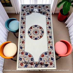 marble center table top - handcrafted pietra dura artwork with semi precious stone home & living room table luxury farmhouse furniture decor