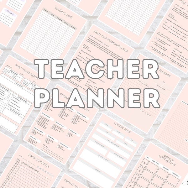 2024 Teacher Planner, Printable Teacher Planner, Digital Teacher Planner, Lesson Planner, Academic Planner, Teacher Organizer, Classroom