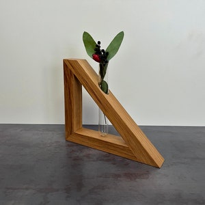 Wooden vase holder oak / test tube holder including glass / test tube vase / test tube stand / wooden stand test tubes / wooden decoration